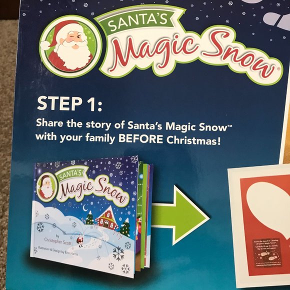 FINAL PRICE - New in Box - Roman - Santa's Magic Snow - Book, Snow, & Stencil - Picture 5 of 7